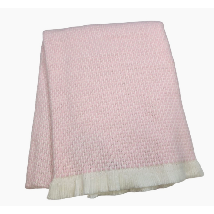 Fringed Grain of Rice Baby Blanket