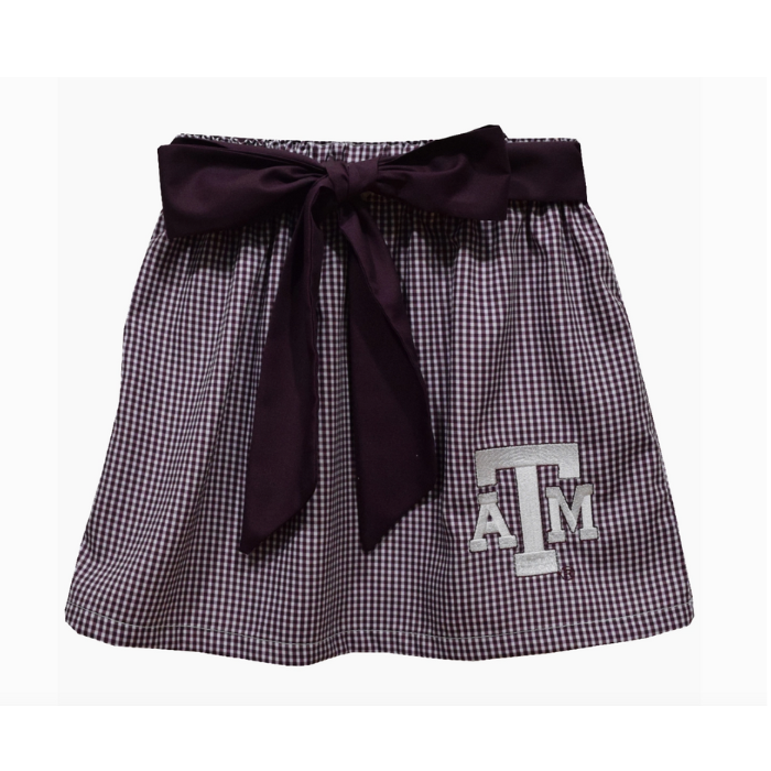 Gingham Skirt w/ Sash