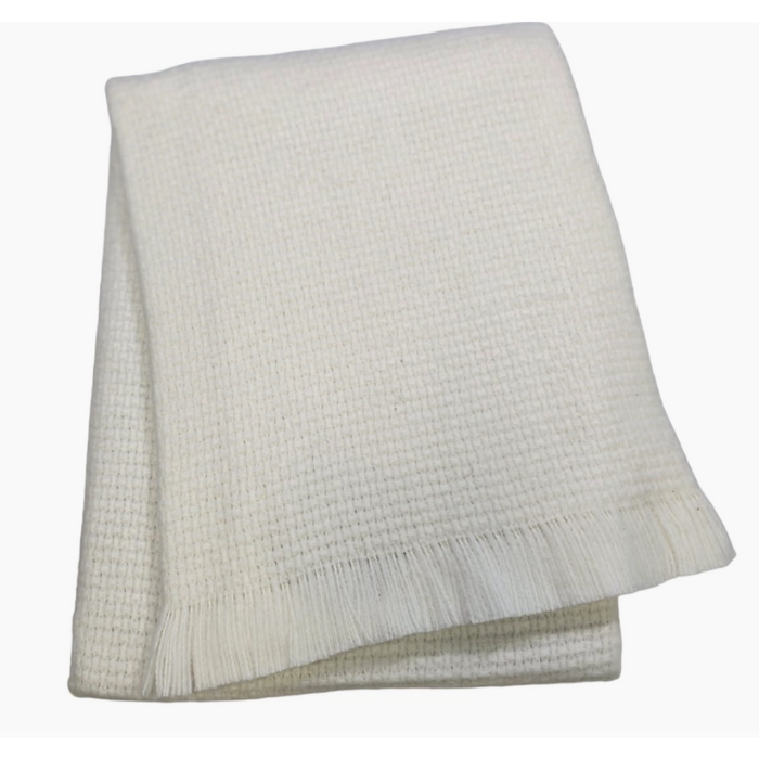 Fringed Grain of Rice Baby Blanket