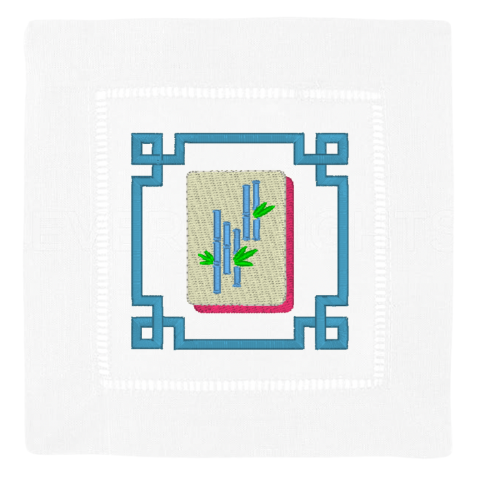 Mahjong Cocktail Napkins - Set of 4