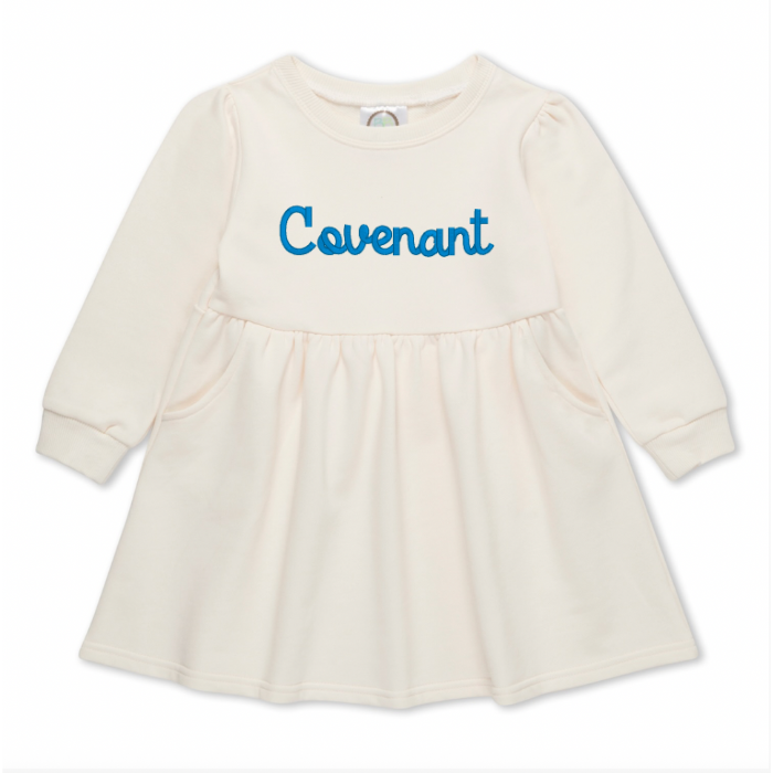 Cream Sweatshirt Dress