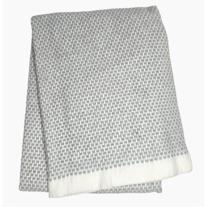 Fringed Grain of Rice Baby Blanket