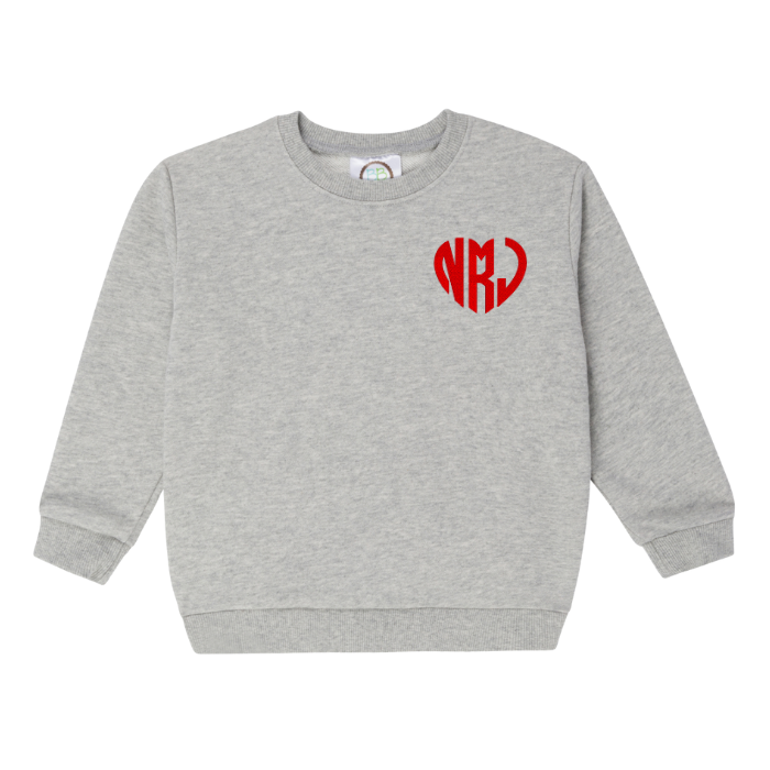 Heart Initials Sweatshirt - Kids