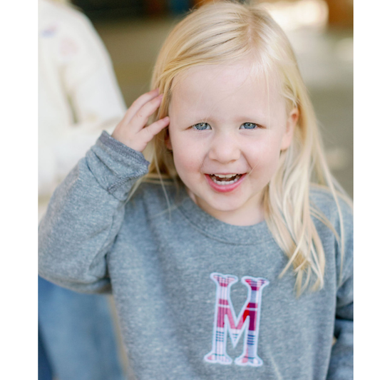 Single Letter - Applique Sweatshirt