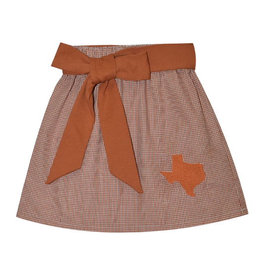 Collegiate Gingham Skirt - Texas