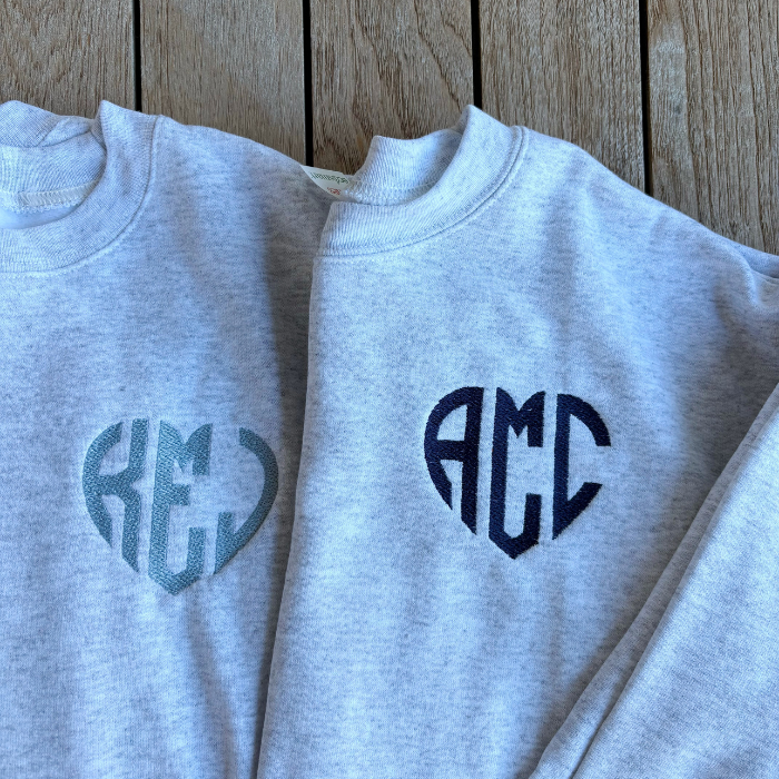 Heart Initials Sweatshirt - Adult