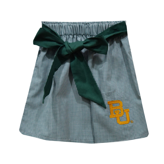 Collegiate Gingham Skirt - Baylor