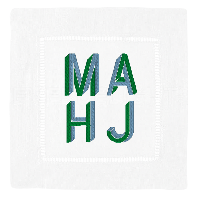 Mahjong Cocktail Napkins - Set of 4