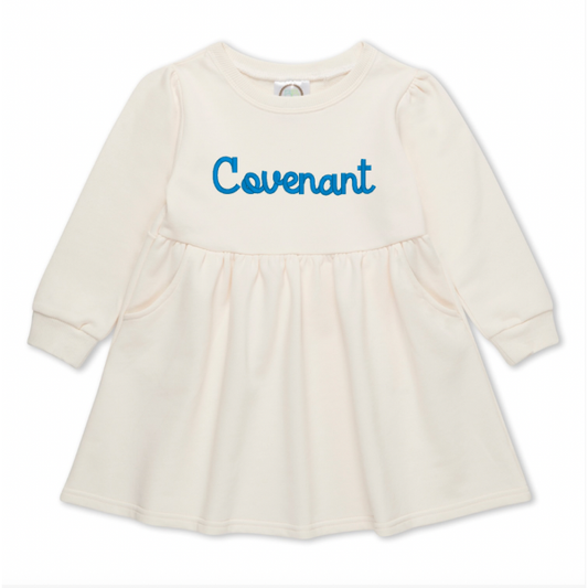 Cream Sweatshirt Dress