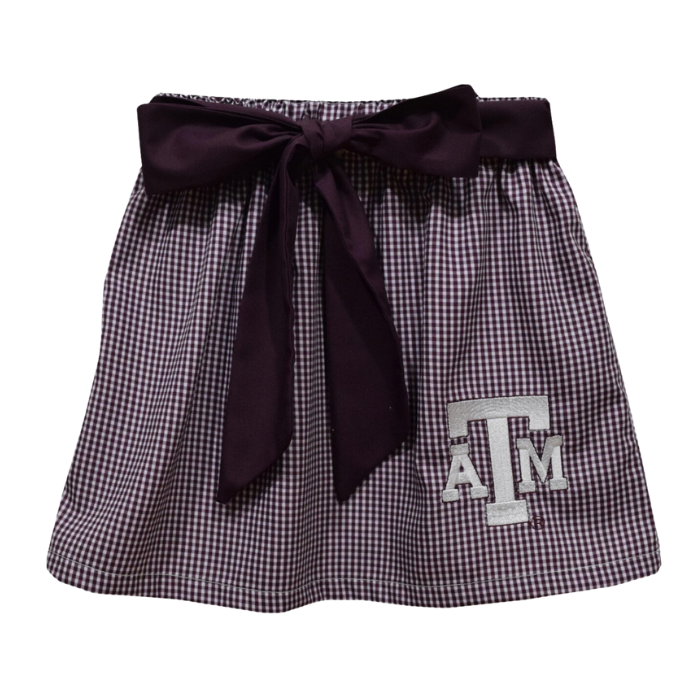 Collegiate Gingham Skirt - Texas A&M