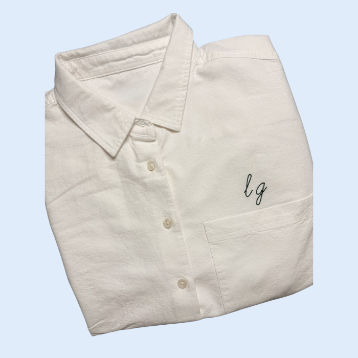 Relaxed Cotton Oxford Shirt - Teeny Tiny Monogram